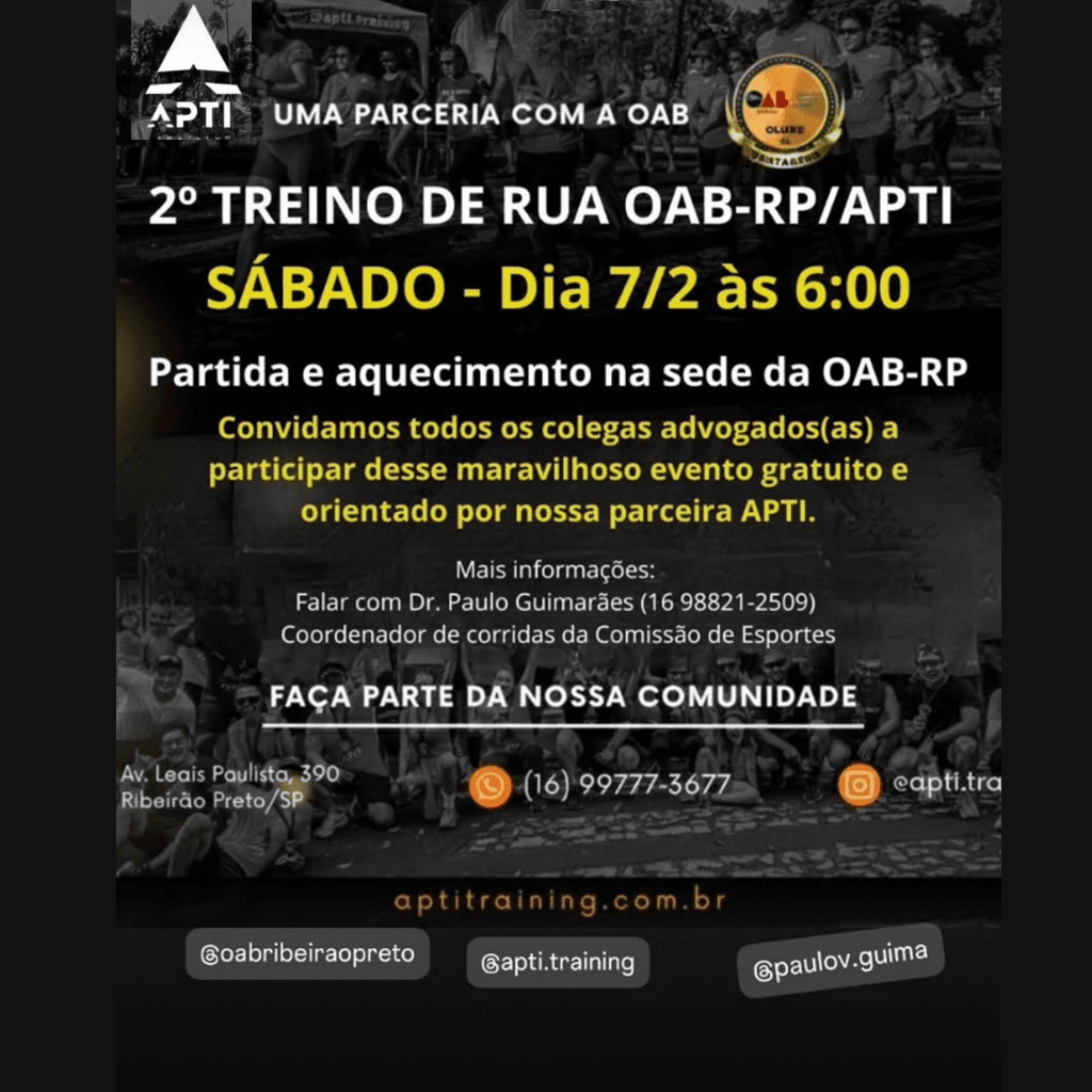 2º Treino de rua OAB-RP/APTI