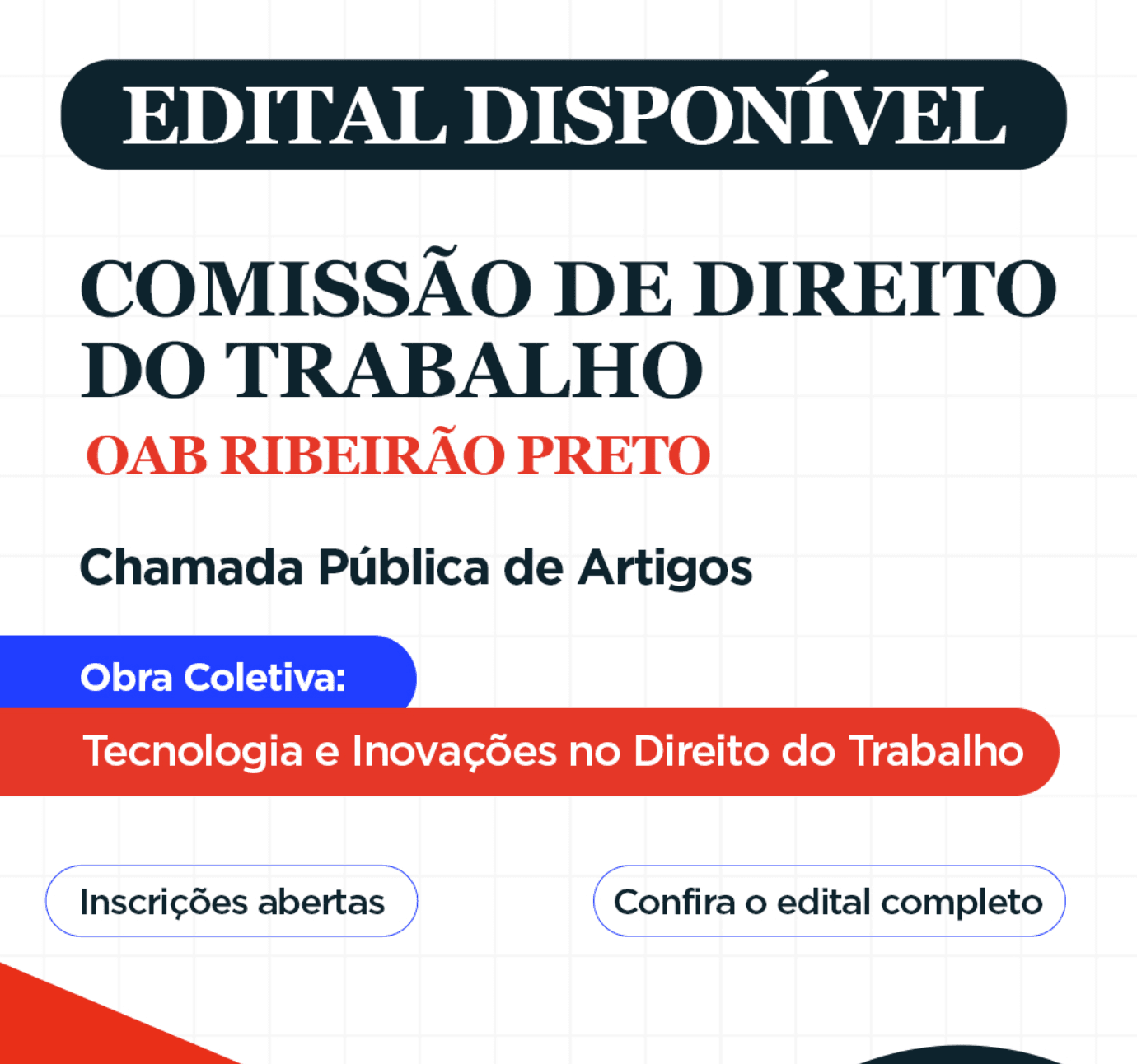 Edital: Comissão de Direito do Trabalho