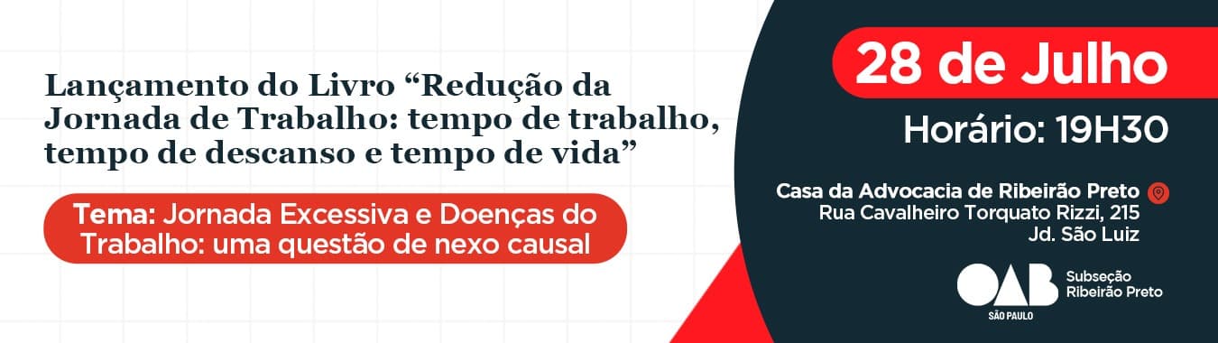 Palestra e Lançamento do Livro: Redução da Jornada de Trabalho