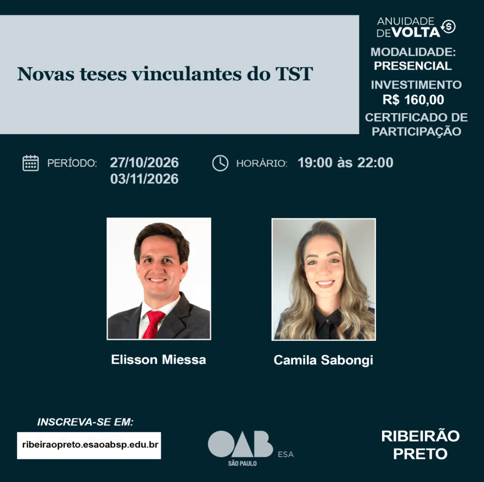 📙 ESA RP: Novas Teses Vinculantes do TST