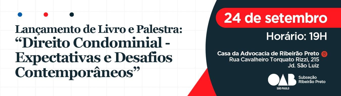 Lançamento de Livro e Palestra: Direito Condominial