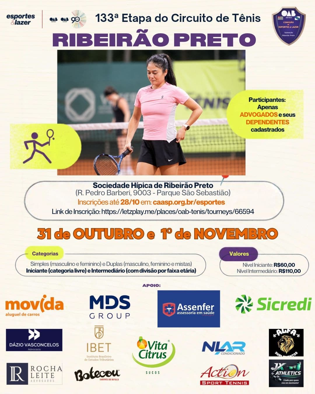 🎾  133ª Etapa do Cirquito de Tênis RP