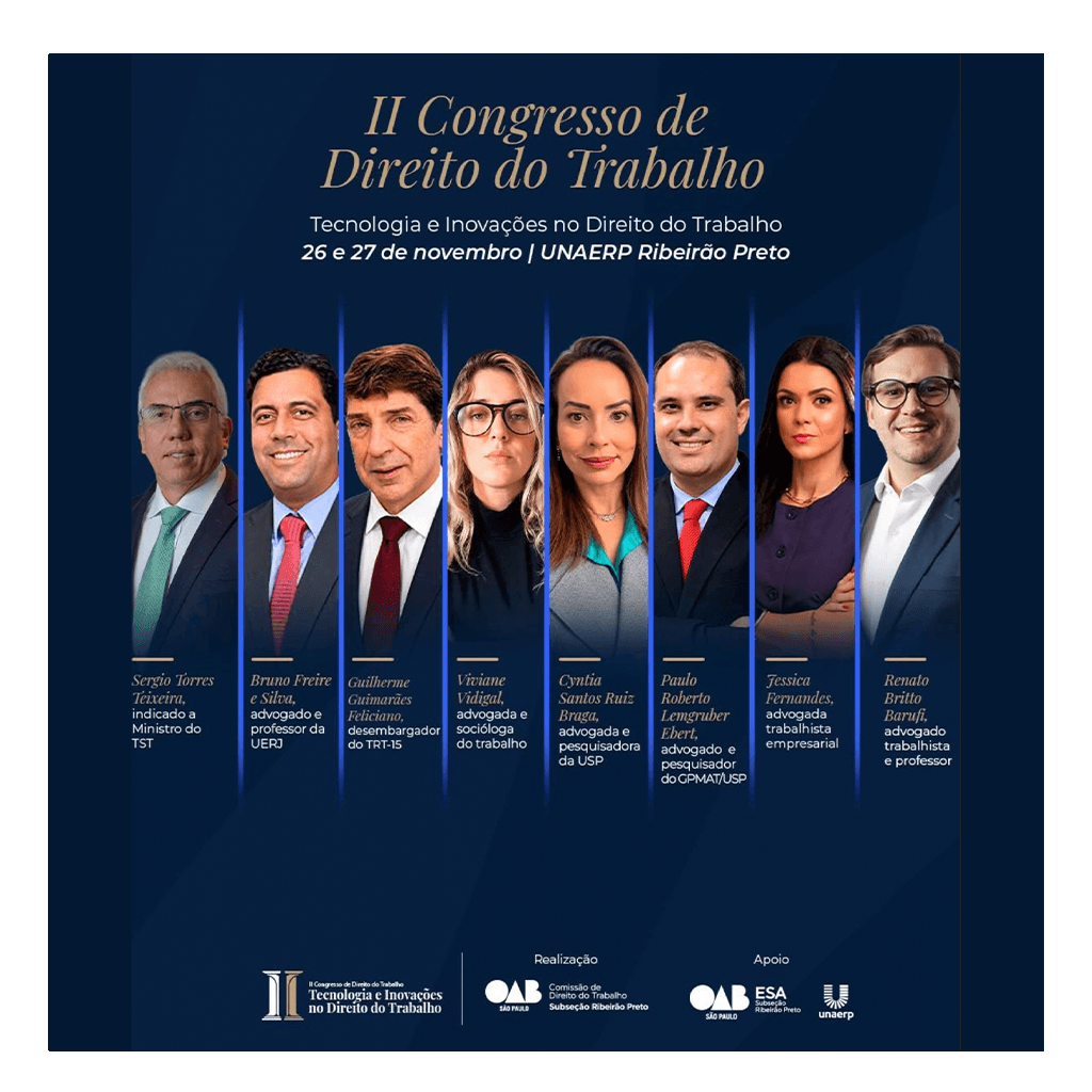 II Congresso de Direito do Trabalho: Tecnologia e Inovações no Direito do Trabalho