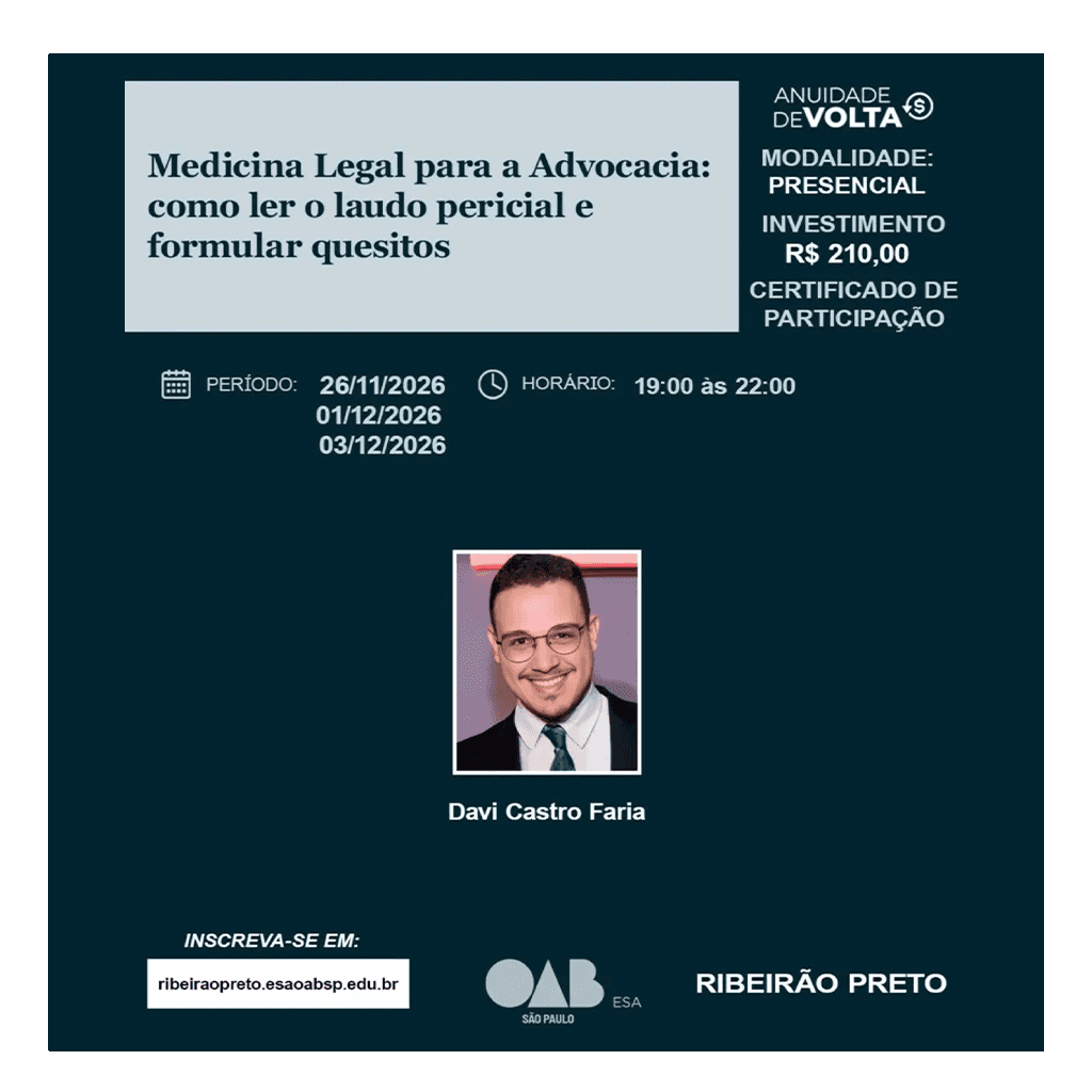 📙 ESA RP: Medicina Legal para a Advocacia
