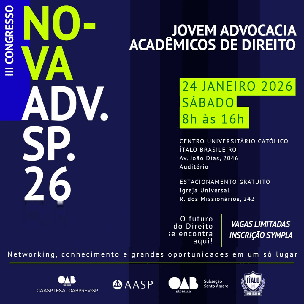 3ª Edição do Maior Congresso da Nova Advocacia e Acadêmicos de Direito de São Paulo