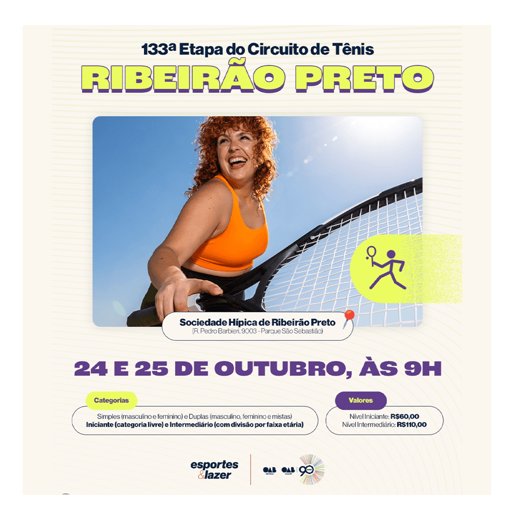 🎾 133ª Etapa do Cirquito de Tênis RP